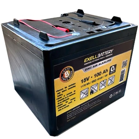 Exell Battery 15V 100Ah Zinc Air Alkaline Battery EBZ-15100